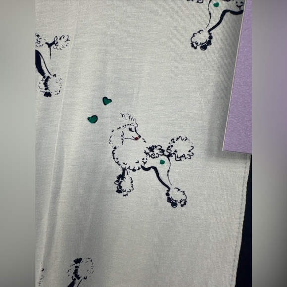 Hale Bob Pajama Jumpsuit Size M Soft Stretchy Blue Poodle Dog Print $129 - Picture 3 of 5